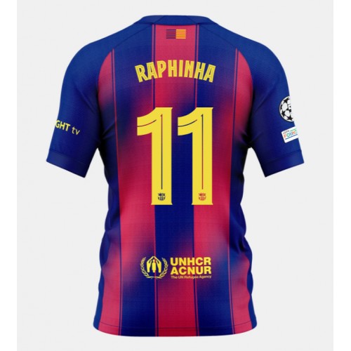 Lacne Muži Futbalové dres Barcelona Raphinha Belloli #11 2025-26 Krátky Rukáv - Domáci Lacne Muži Futbalové dres Barcelona Raphinha Belloli #11 2025-26 Krátky Rukáv - Domáci